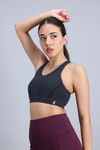 Zelocity  Medium Impact Quick Dry Sports Bra - Black Beauty — thumbnail 2